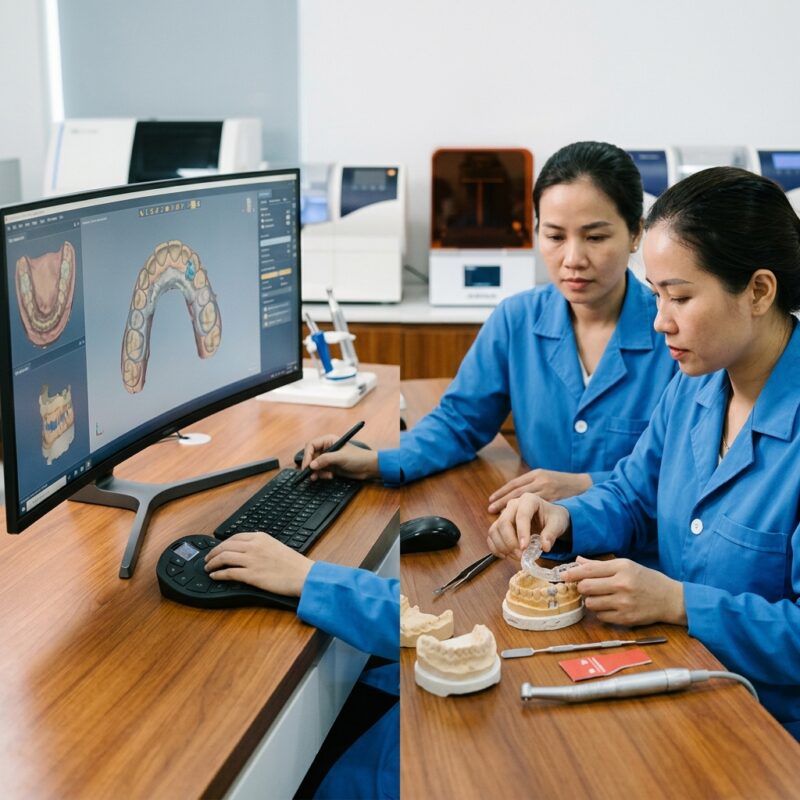 digital impressions vs conventional guide - Intraoral scanner capturing digital impressions of a patient's teeth