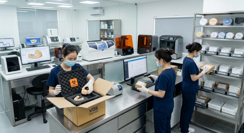 dental lab shipping and case logistics best practices 2026 - Digital workflow for dental prosthetics