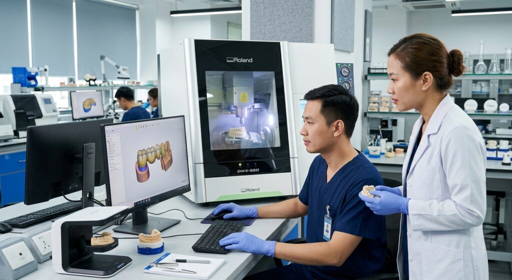 cad cam dental milling machine - Precision dental prosthetics manufactured by a CAD CAM dental milling machine