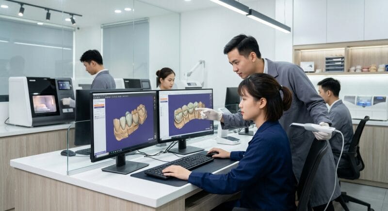 best countries to outsource dental CAD design from the USA in 2026 - World map highlighting major offshore dental CAD CAM design hubs serving United States labs.