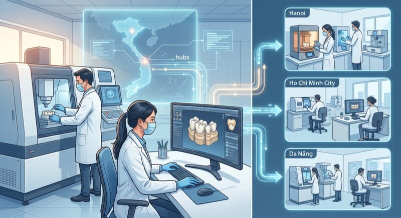 how to scale a dental lab to multiple locations in 2026 - Multi-location dental lab network map visualization