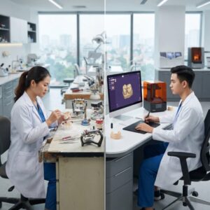 3D lab vs traditional dental lab: efficiency comparison 2026