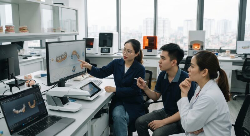 Dental technicians working on digital dental CAD designs in a modern lab - Dental Lab Tax and Regulation Changes in South Korea 2026: Key Insights