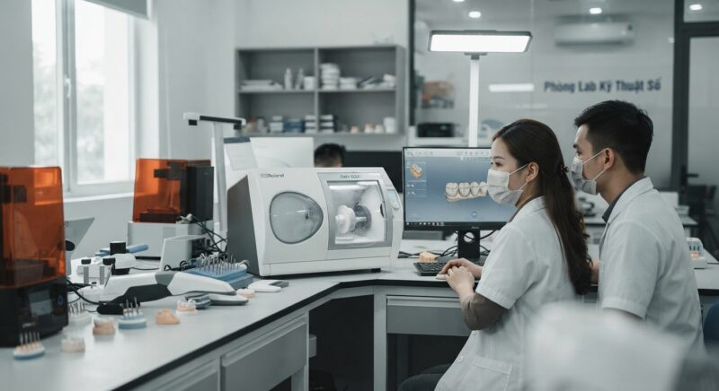 Dental technicians working on digital dental CAD designs in a modern lab - Roland DWX-52DCi pros and cons for small labs 2026