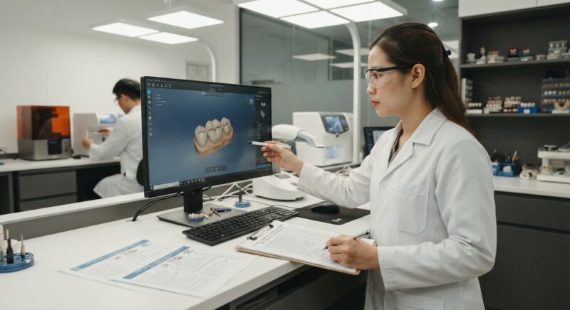 Dental technicians working on digital dental CAD designs in a modern lab - How to Turn Trade Show Announcements into a Purchasing Checklist for a Dental Clinic, December 2026