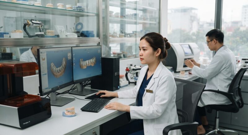 Dental technicians working on digital dental CAD designs in a modern lab - Dental Lab Tax and Regulation Changes in Japan 2026: What Labs Must Know