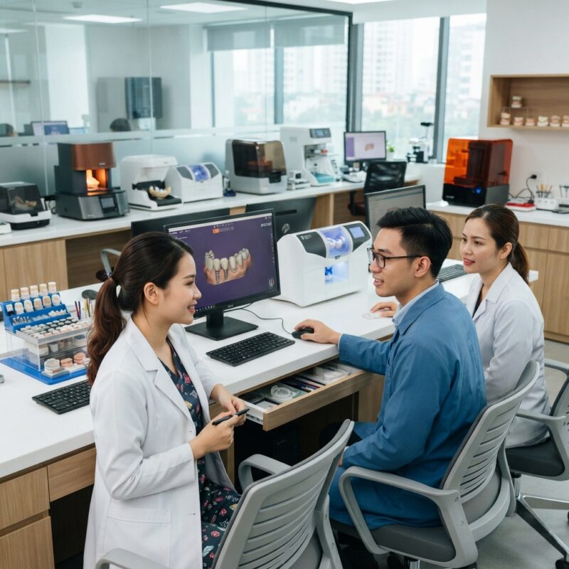 Dental technicians working on digital dental CAD designs in a modern lab - Dental Lab Equipment ROI Calculator 2026: Maximize Your Investment